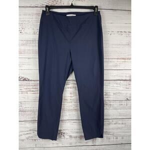 Innovare Pants Womens Medium Blue Twill Straight Leg Pull On Stretch Casual
